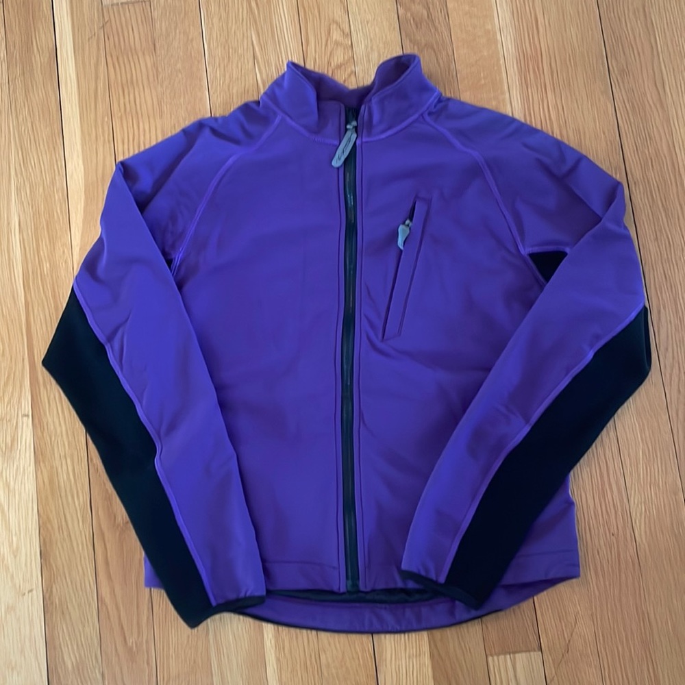 Ibex Purple and Black Marino Nylon Jacket Medium
